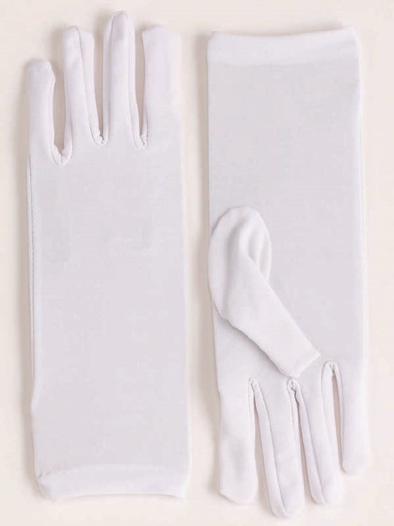 Gloves Short Nylon White