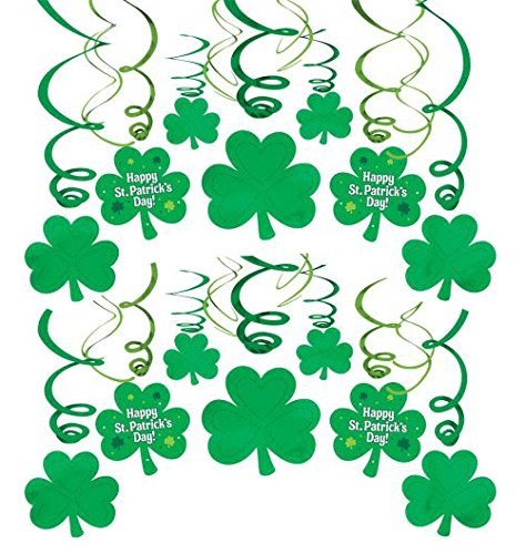 St Pats Day Swirl Decor Value Pack 30pc