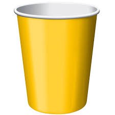 Sunshine Yellow Paper Cups 20ct 9oz