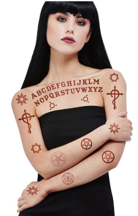 Satanic Tattoo Transfers