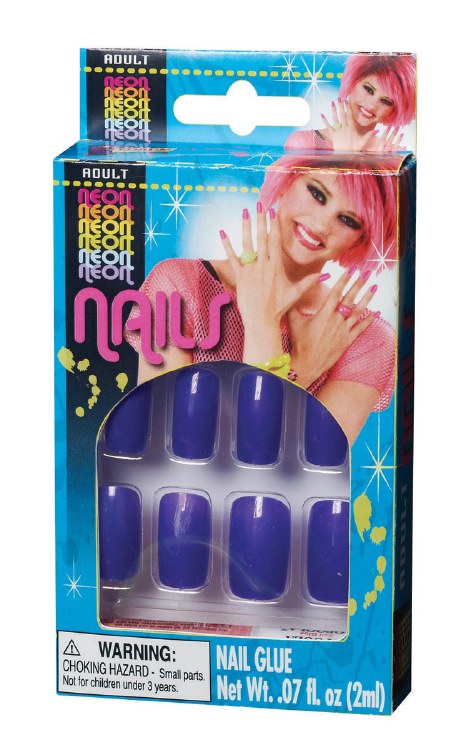 Nails Purple Neon