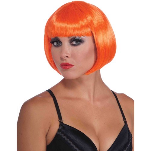 Neon Bob Wig - Orange
