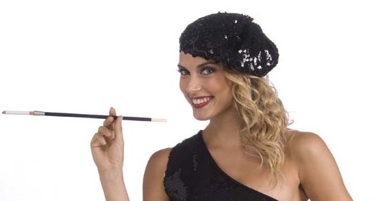 Hat Flapper Sequin Beret