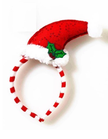 Santa Hat Sequin Headband
