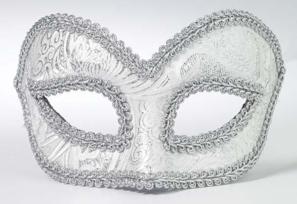 Mask Half Silver Brocade