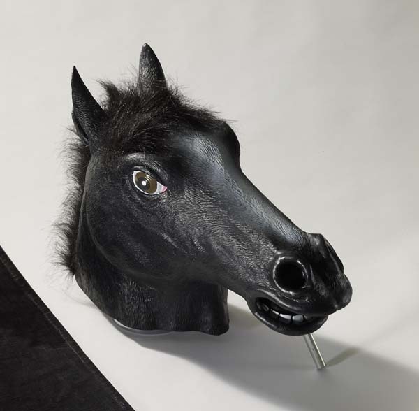Black Horse Overhead Mask