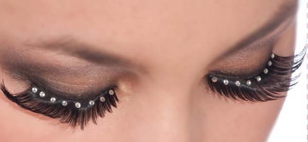 Eyelashes Black with Gems