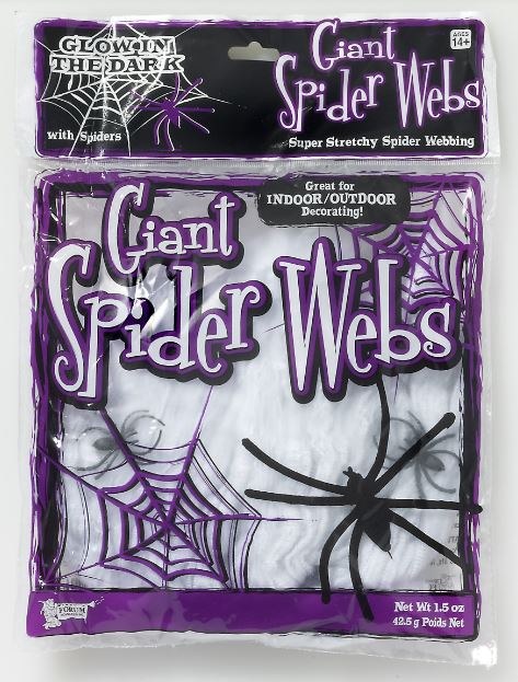 Glow In The Dark Spider Web 1.5oz