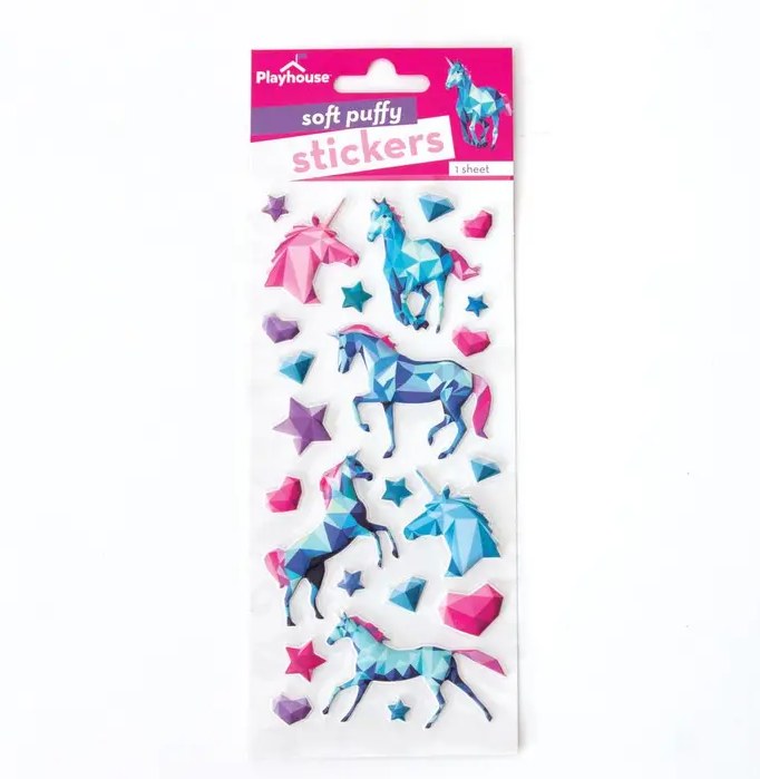 Sticker Sheet Unicorn Puffy