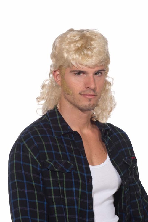 Mullet Man Wig - Blonde