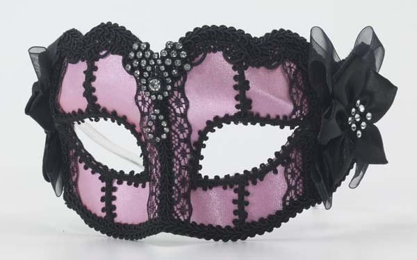 Mask Half Lace LtPink/Blk