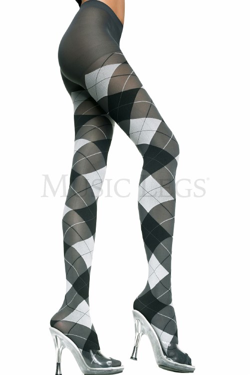 Nylons Argyle Blk/Grey