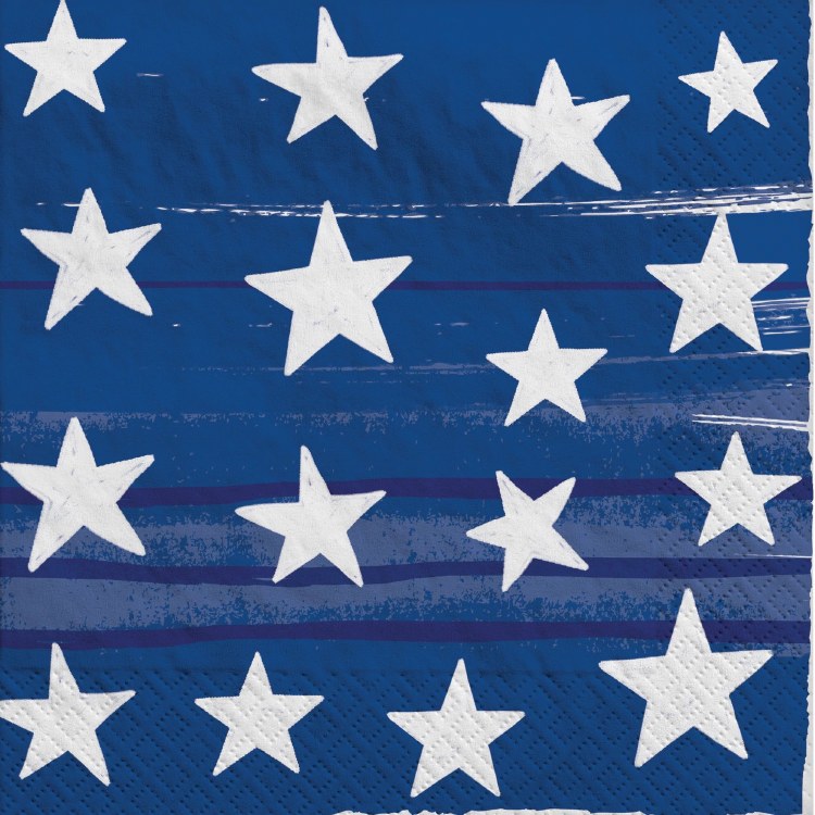 Painted Patriotic Beverage Napkins