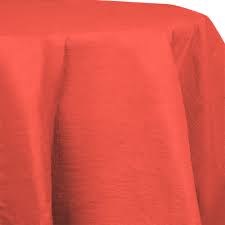 Coral Round Plastic Tablecover