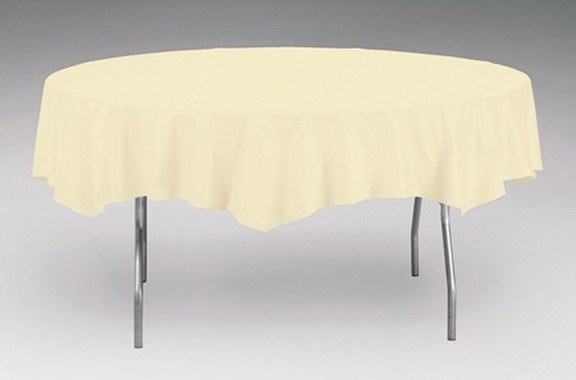 Ivory Round Pl Tablecover