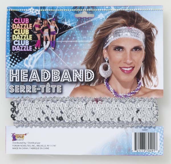 Headband Sequin Silver