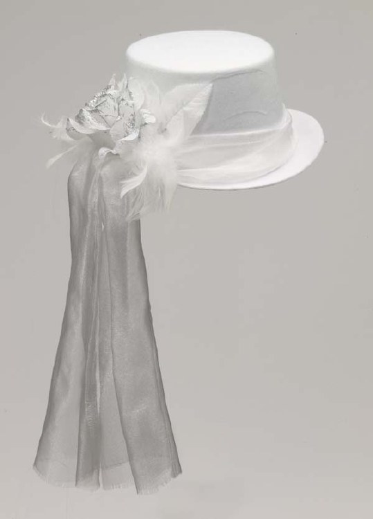 Hat Top Hat Ghostly Rose