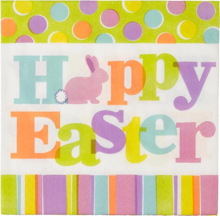 Easter Expressions Beverage Napkins ~ 36 Count