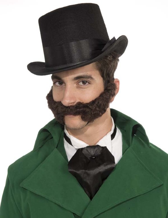 Curly Gentalmans Beard Brown
