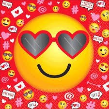 Valentine Emoji Lunch Napkins