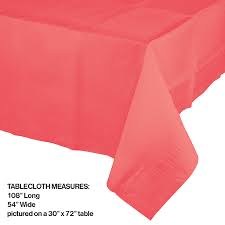 Coral Paper Rectangle Tablecover