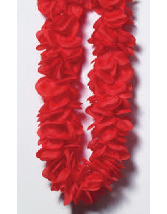 Lei Silk Flower Red