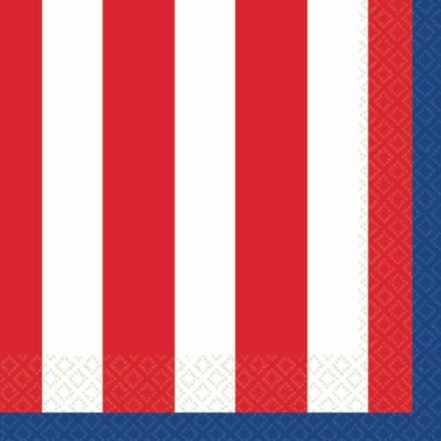 Red, White, &amp; Blue Lunch Napkins 16ct