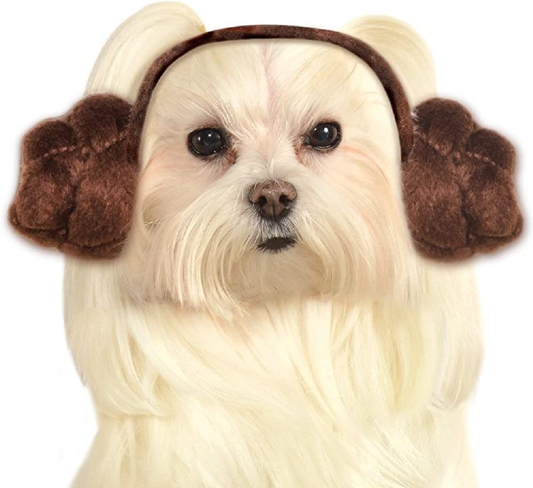 Princess Leia Dog Headband S/M