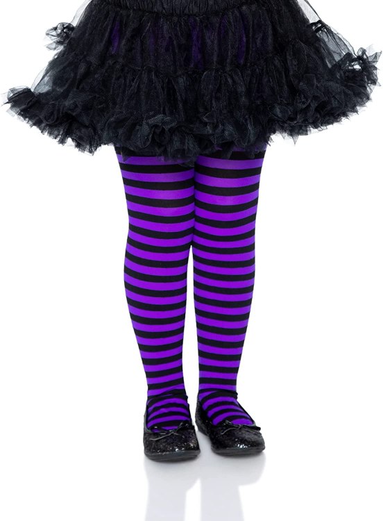 Tights Child Med Blk/Prp