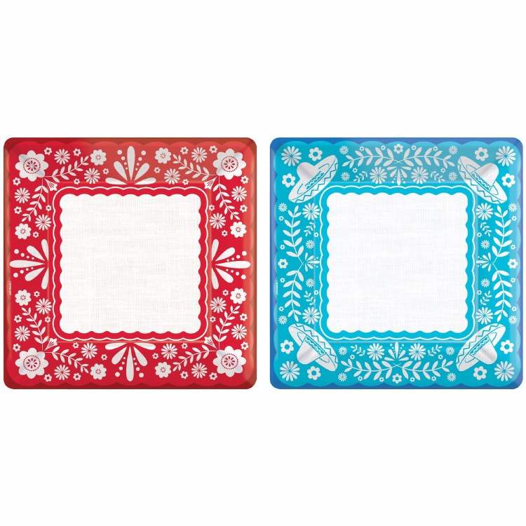 Viva la Party 10in Square Plates 6ct
