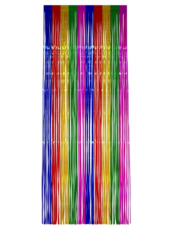 Rainbow Foil Shimmer Door Curtain