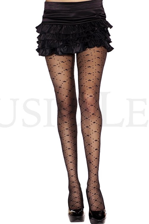 Tights Diamond w/ Star Black