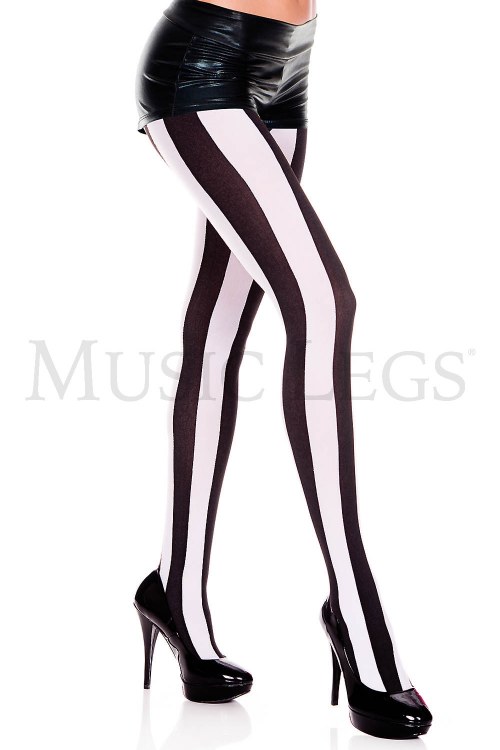 Pantyhose Blk &amp; Wht Stripes