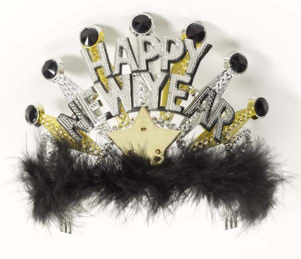 Tiara HNY Flashing Blk/Gd/Sil