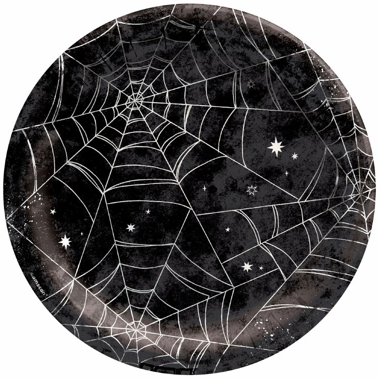 Spiderweb Night 10in Paper Plates ~ 20 Pack