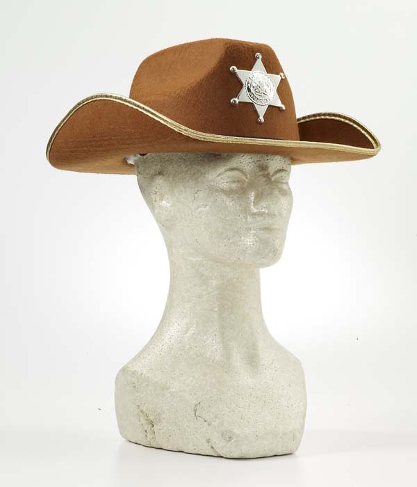 Hat Cowboy Brown Sherrif Child