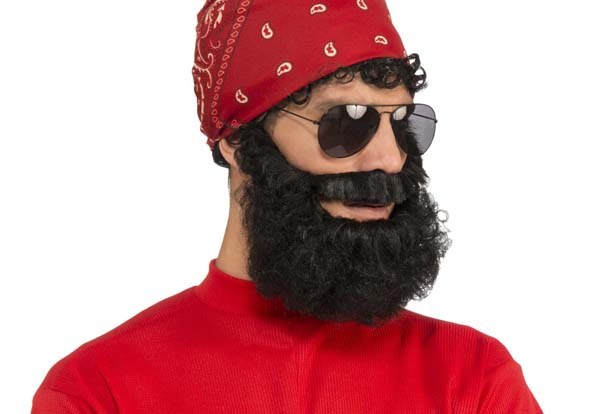 Curly Beard w/ Mustache