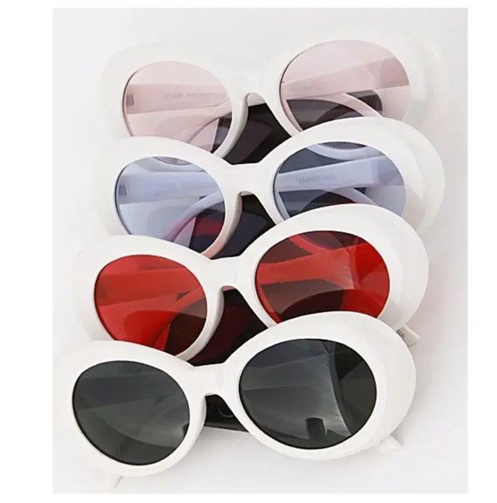 Sunglasses Retro Oval Plastic