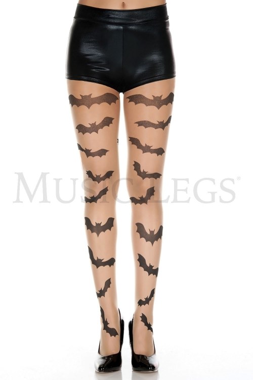 Pantyhose Bat Print