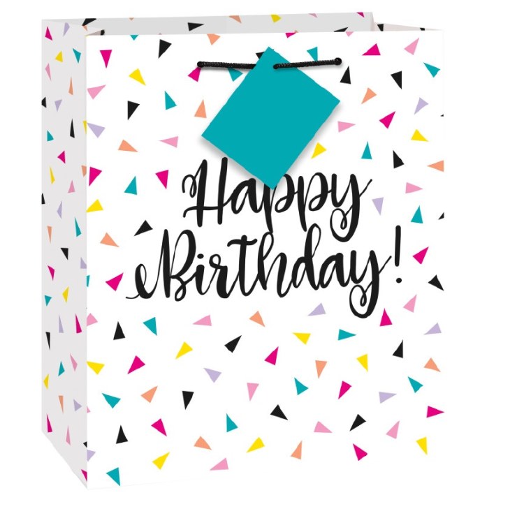 Gift Bag Med Bday Confetti