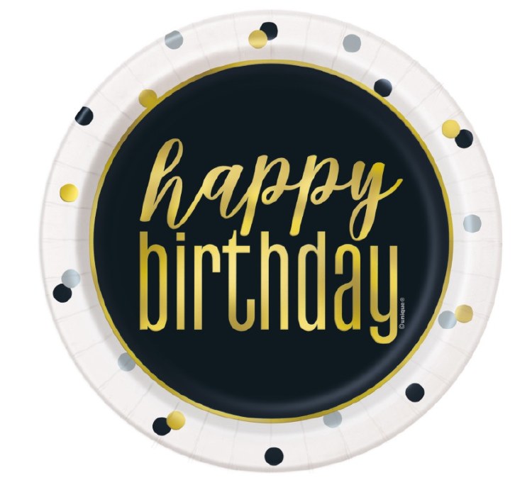 Metallic HBD 9" Plates 8ct