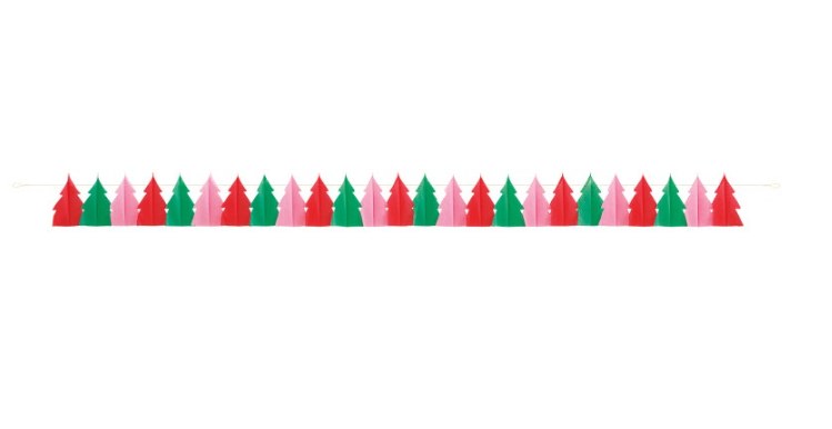 Tree Shaped 3D Garland 14ft