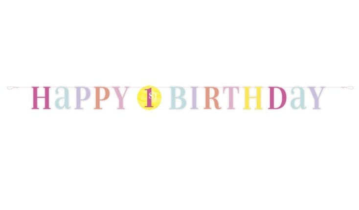 Happy 1st BDay Banner 6ft