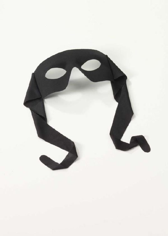 Mask Black w/ Ties Superhero