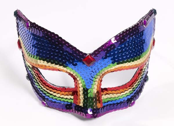Mask Half Rainbow Sequin