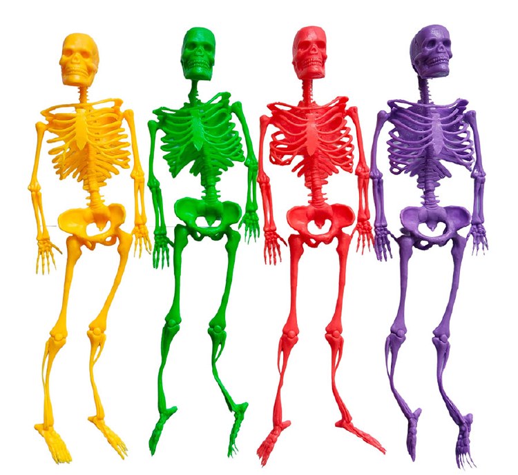 Skeletons Neon  Mini 3pk