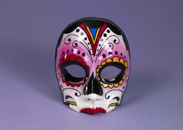 Mask Day of the Dead Purp/Wht