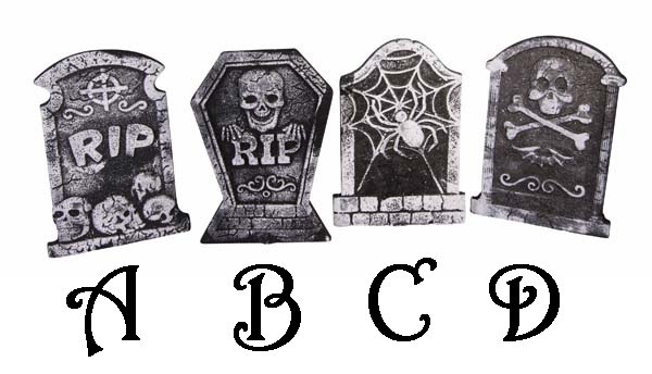 Tombstone Asst 4 Style