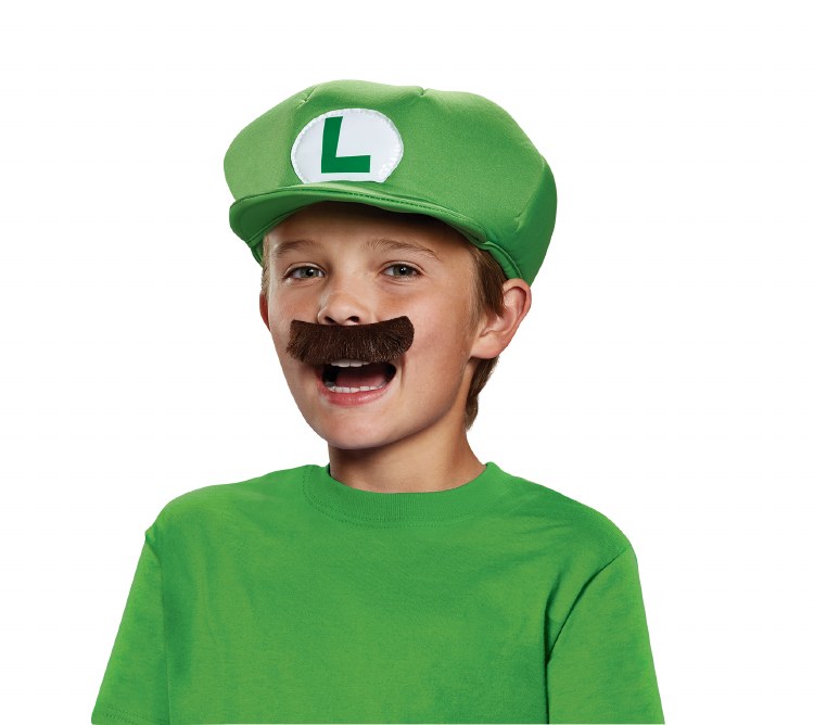 Luigi Hat W/ Moustache Child