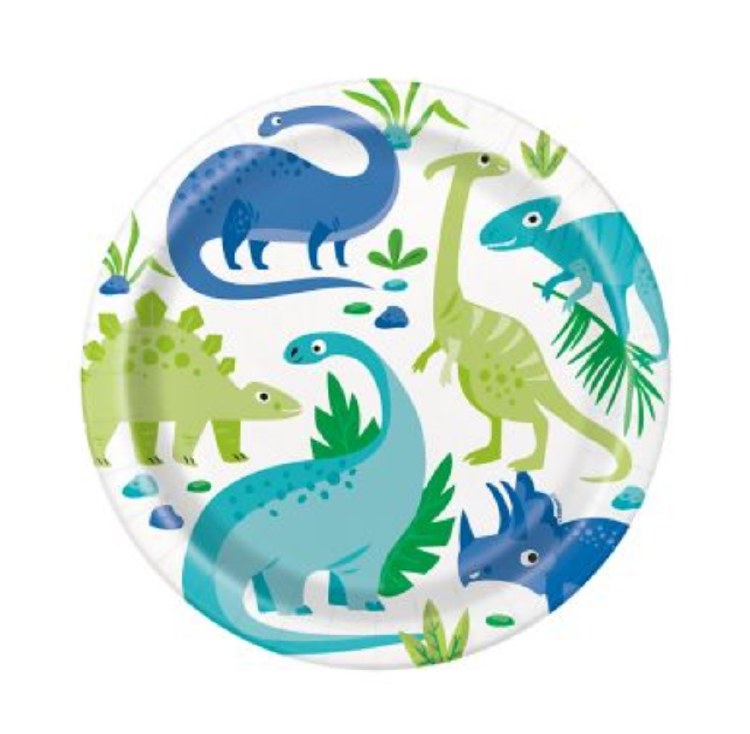 Dinosaur 7" Plates 8ct